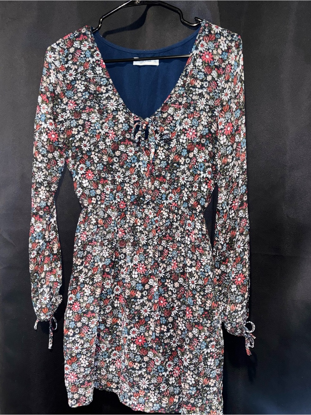 Abercrombie & Fitch Navy Dress with Floral Print